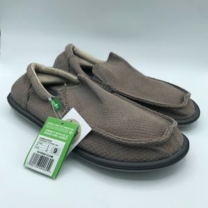 NEW SANUK MEN'S Sz 9 CHIBALICIOUS BRINDLE HEMP LOAFER SIDEWALK SHOES READ